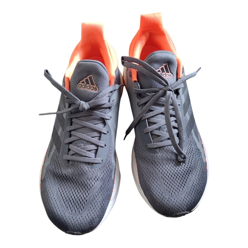 Adidas Gray & Coral Athletic Sneakers